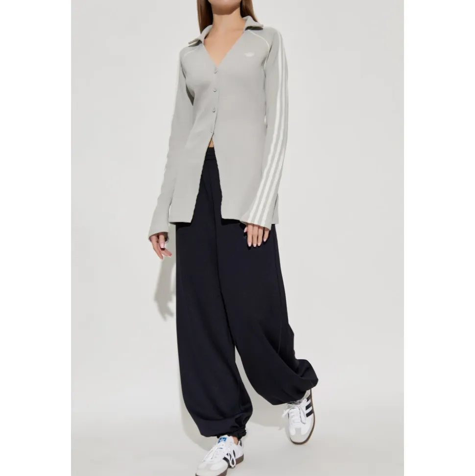 Button-Down Waffeloberteil