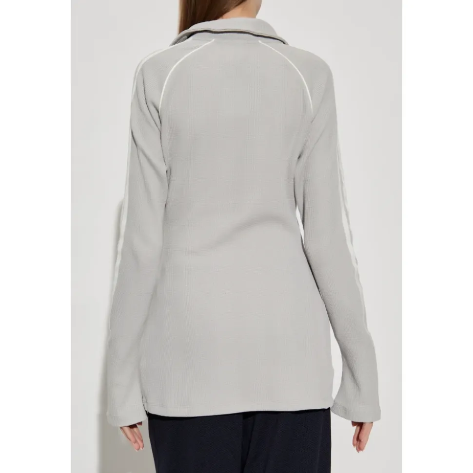 Button-Down Waffeloberteil