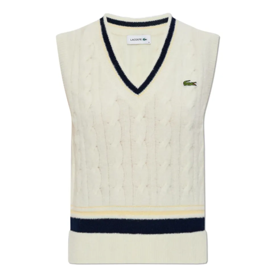 Cable Knit Wool Sweater Vest