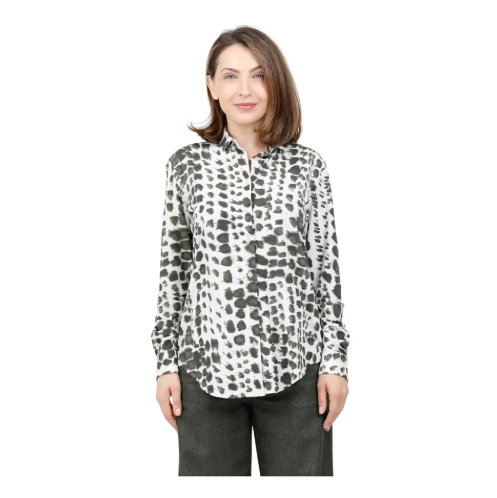 Camicia con fantasia in tessuto no iron