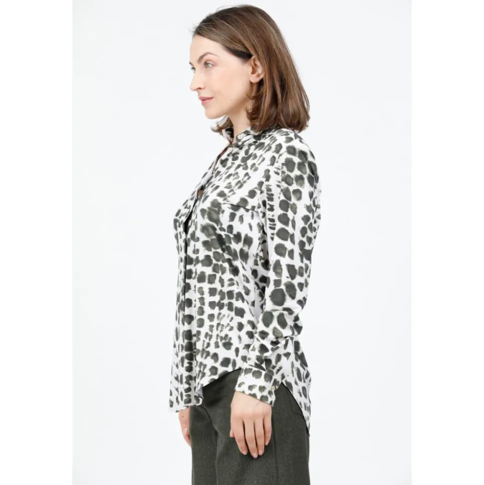 Camicia con fantasia in tessuto no iron