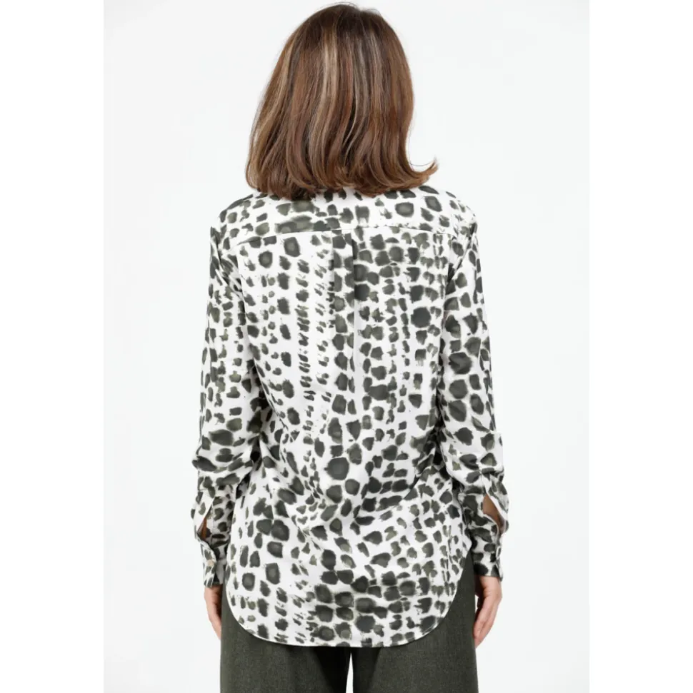 Camicia con fantasia in tessuto no iron