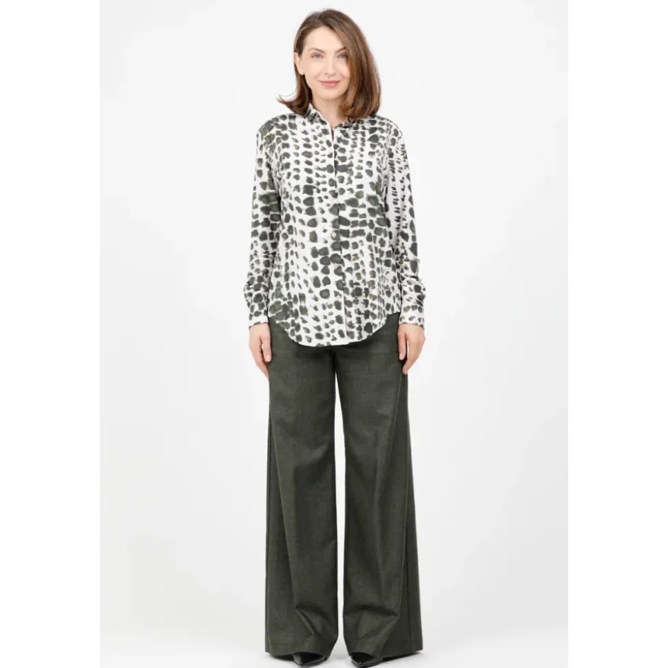 Camicia con fantasia in tessuto no iron