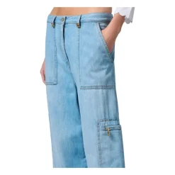 Cargo Jeans mit Reißverschlusstaschen