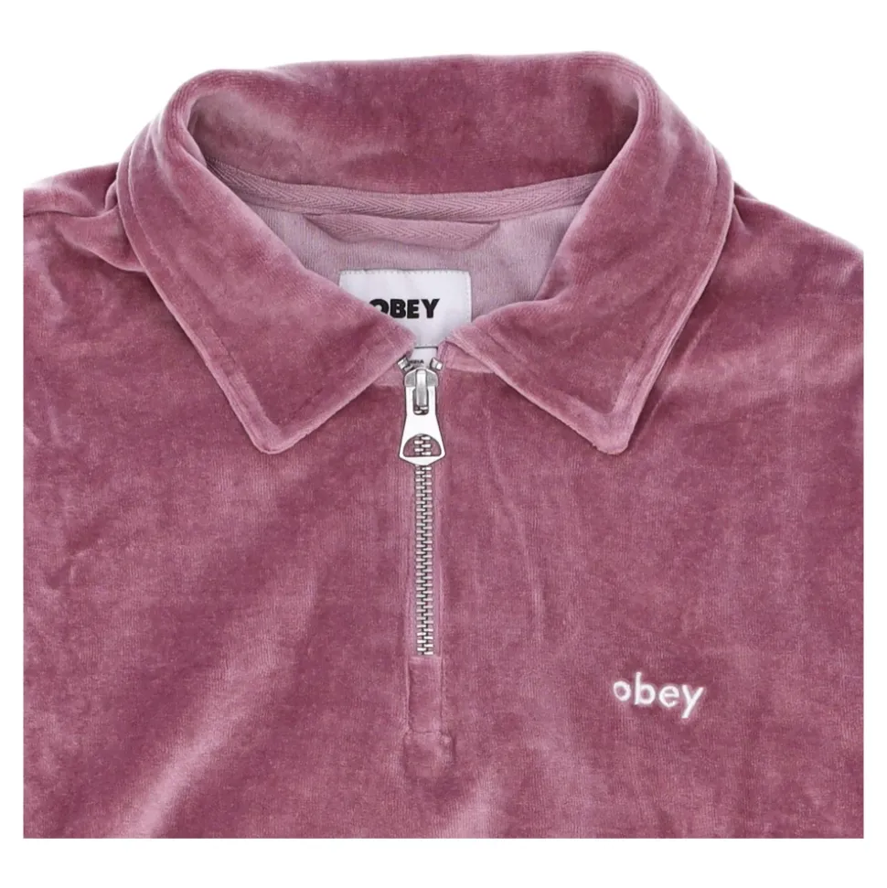 Chenille High Neck Sweatshirt Flieder