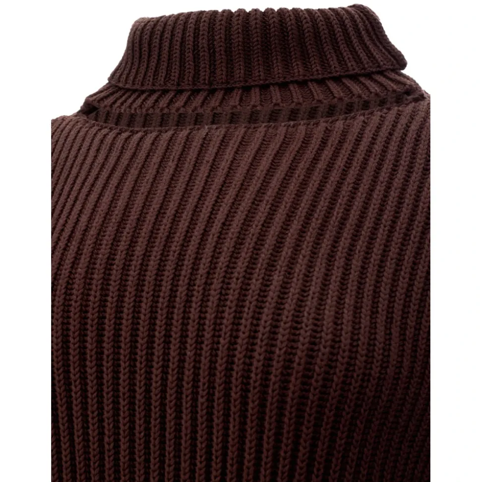 Chunky Baumwoll-Rippstrickkleid