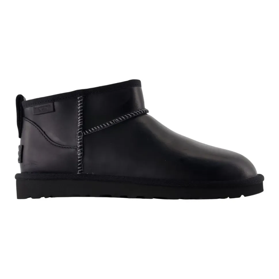 Classic Ultra Mini Leder Regen Stiefeletten