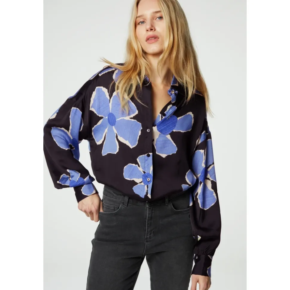 Clic Collar Bluse mit Ballonärmeln