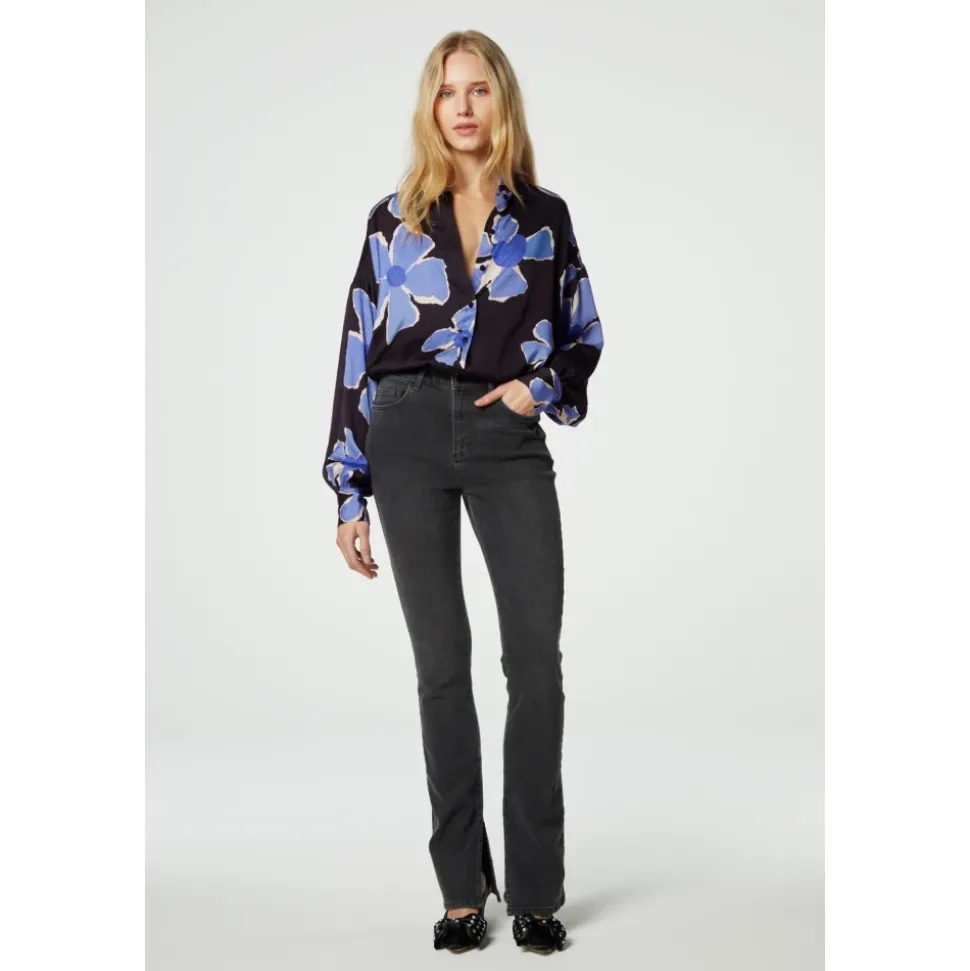 Clic Collar Bluse mit Ballonärmeln