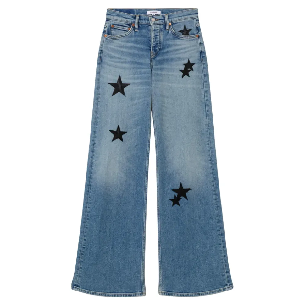 Comfort Stretch Mid Rise Wide Leg