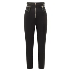 Crepe Trousers With Zip Details