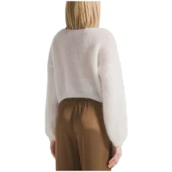 Cropped Cardigan Mohair mit Knopfverschluss