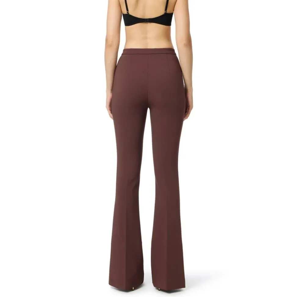 Crêpe-Hose mit doppelter Lage und Reißverschluss