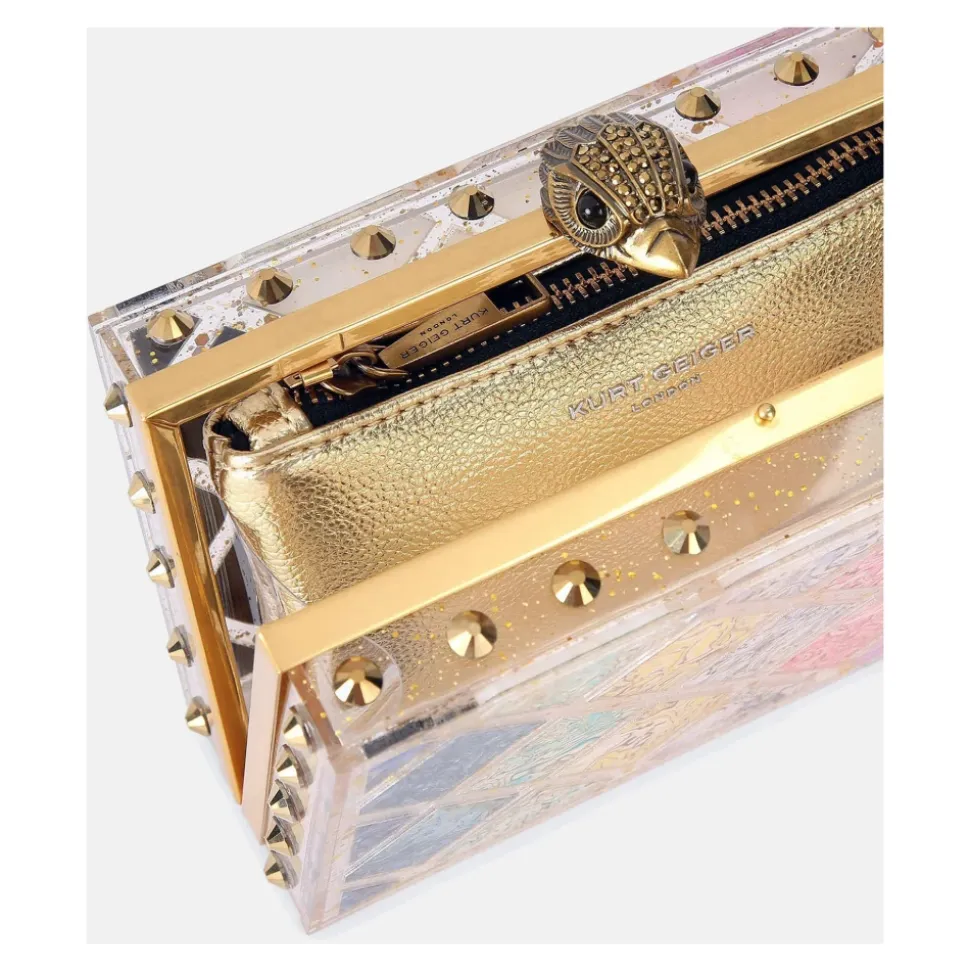 Crystal Quilt Box Clutch