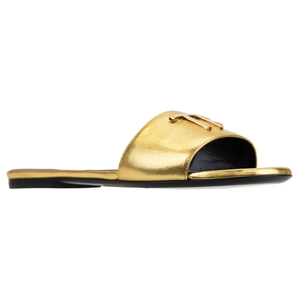 Damen Slip-On Ledersandalen
