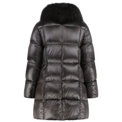 Daunenjacke mit Pelzkragen