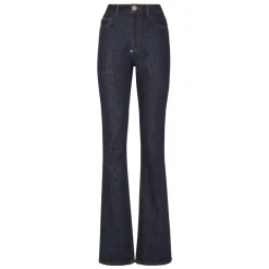 Denim High Wasted Flare Skull