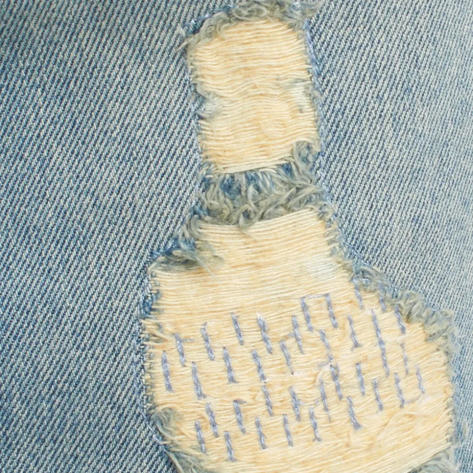 Denim Minirock mit Used-Look