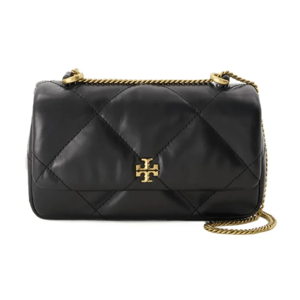 Diamant Quilt Mini Flap Tasche in Schwarz