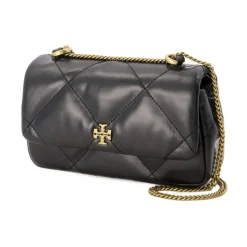 Diamant Quilt Mini Flap Tasche in Schwarz