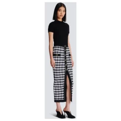 Diamond Jacquard Midi-Rock