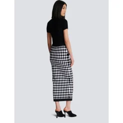 Diamond Jacquard Midi-Rock