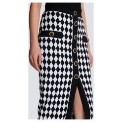 Diamond Jacquard Midi-Rock