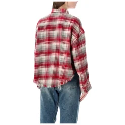 Drop Neck Cropped Shirt