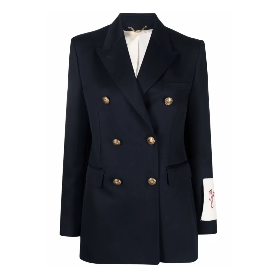 Dunkelblaue Doppelreihige Blazer