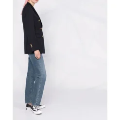 Dunkelblaue Doppelreihige Blazer