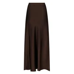 Dunkelbrauner Vicky Heavy Satin Rock