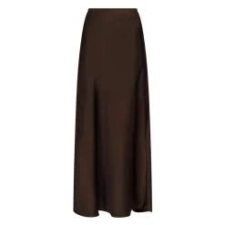 Dunkelbrauner Vicky Heavy Satin Rock