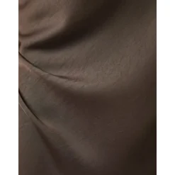 Dunkelbrauner Vicky Heavy Satin Rock