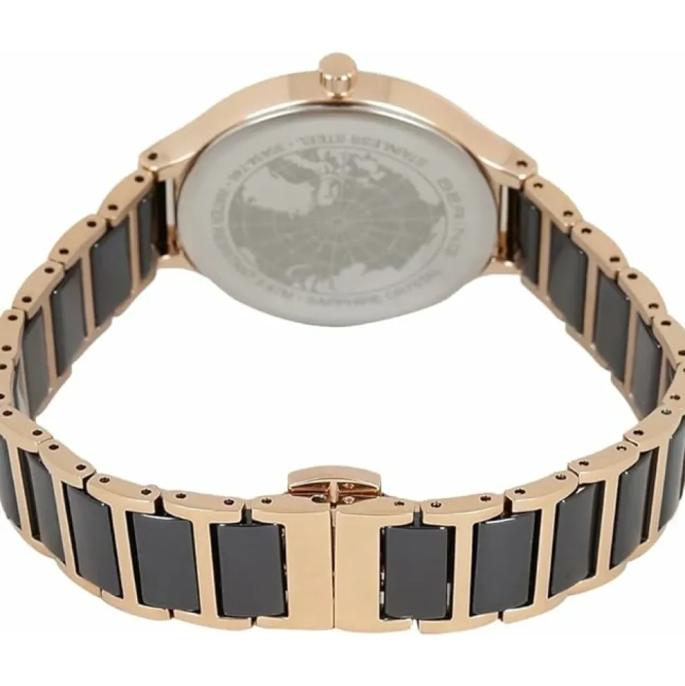 Elegante Armbanduhr mit Keramikeinlagen