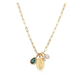Elegante Halskette mit Marienmedaillon-Anhänger