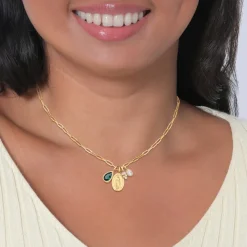 Elegante Halskette mit Marienmedaillon-Anhänger