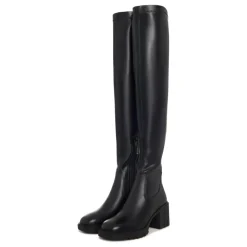 Elegante Rise Overknee-Stiefel aus Leder