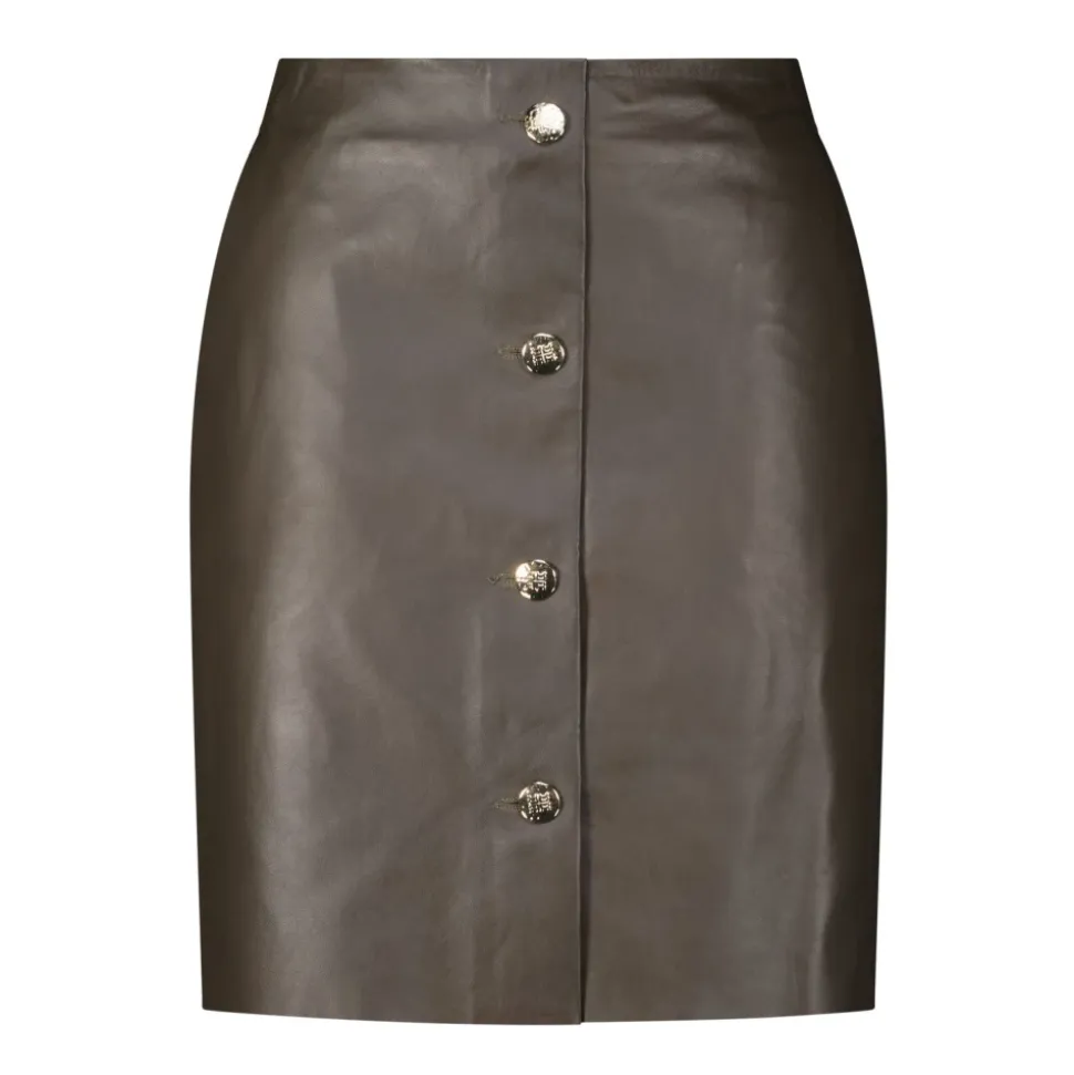 Eleganter Leder Mini Rock
