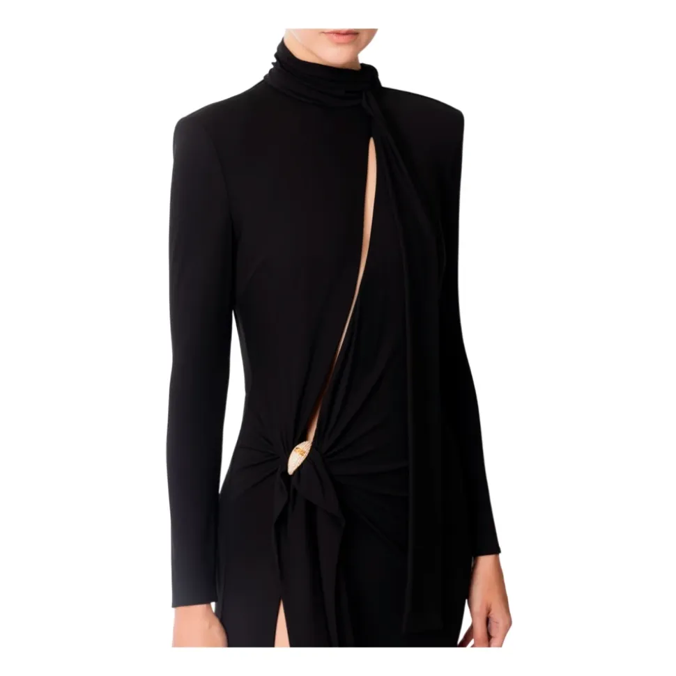 Elegantes Abendkleid mit Schmuckverzierungen