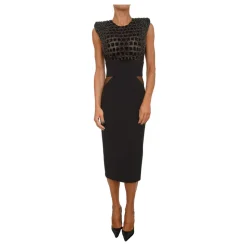 Elegantes Kleid aus Polyester und Elastan