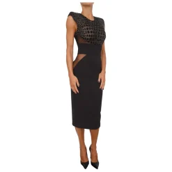 Elegantes Kleid aus Polyester und Elastan