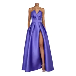 Elegantes Langes Lila Kleid