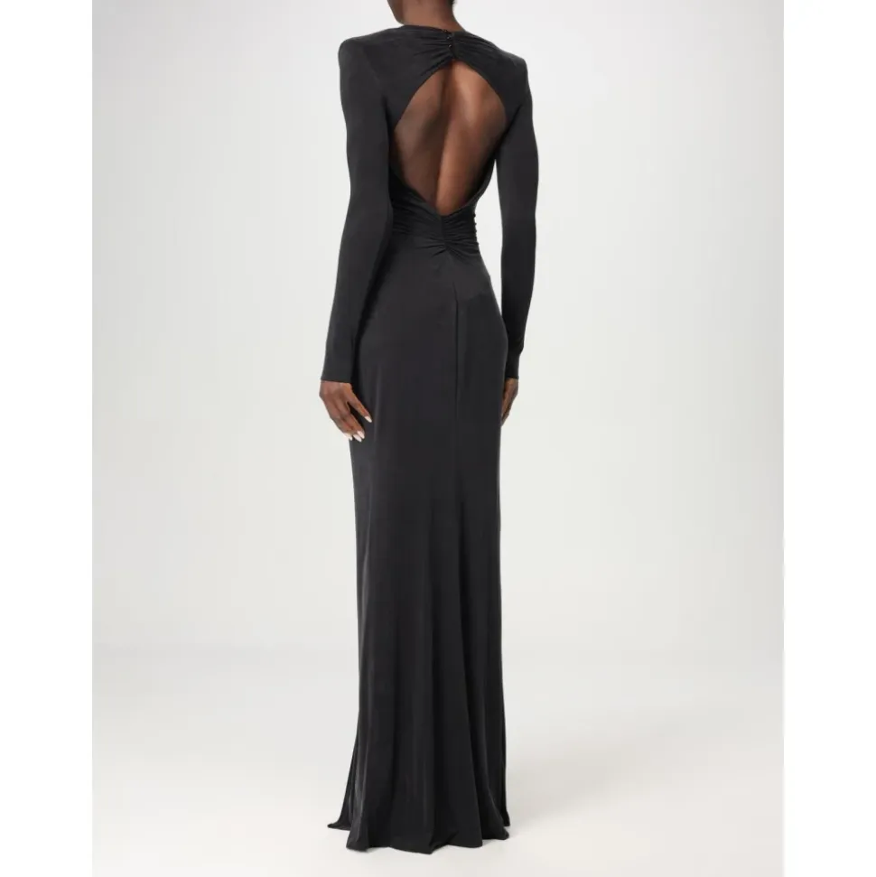 Elegantes Maxi-Abendkleid mit Drapierung