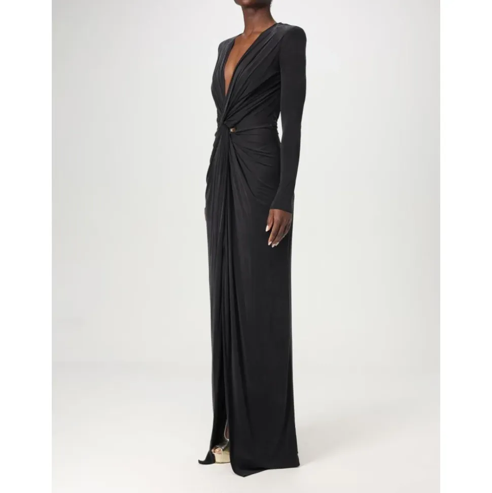 Elegantes Maxi-Abendkleid mit Drapierung