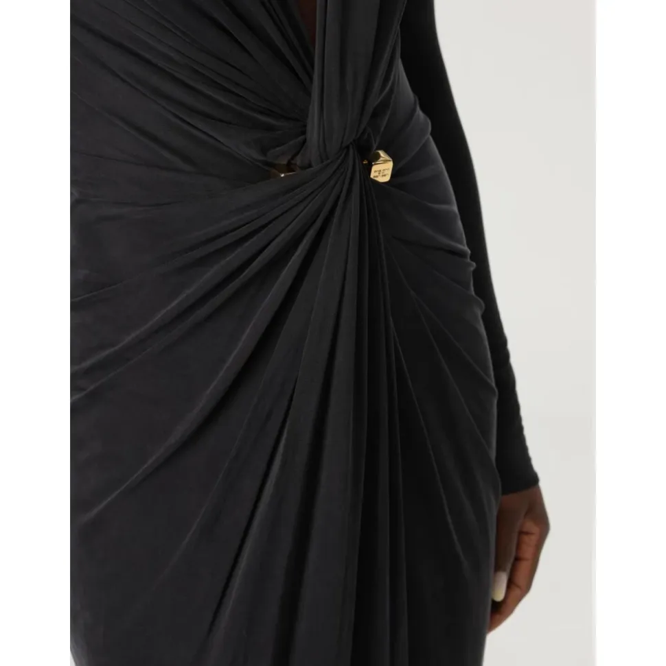 Elegantes Maxi-Abendkleid mit Drapierung