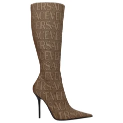 Fabric High Heel Boots