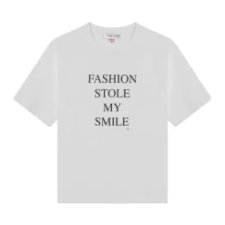 Fashion Stole My Smile Slogan T-Shirt