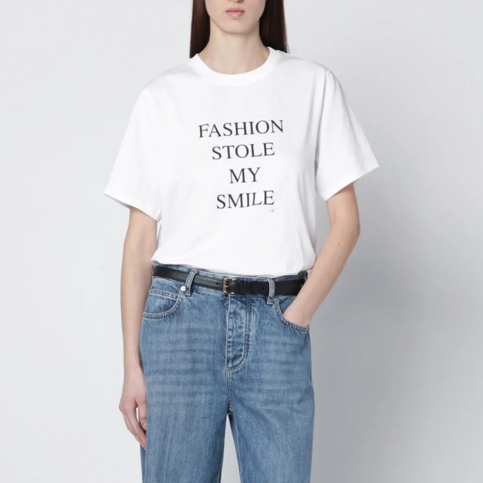 Fashion Stole My Smile Slogan T-Shirt