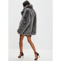 Faux Fur Mantel