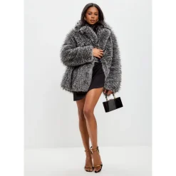 Faux Fur Mantel